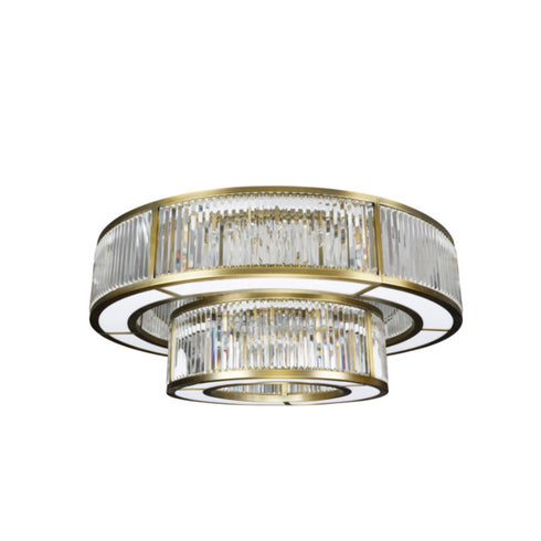 Chandelier Antique Brass 150 Diameter Crystal